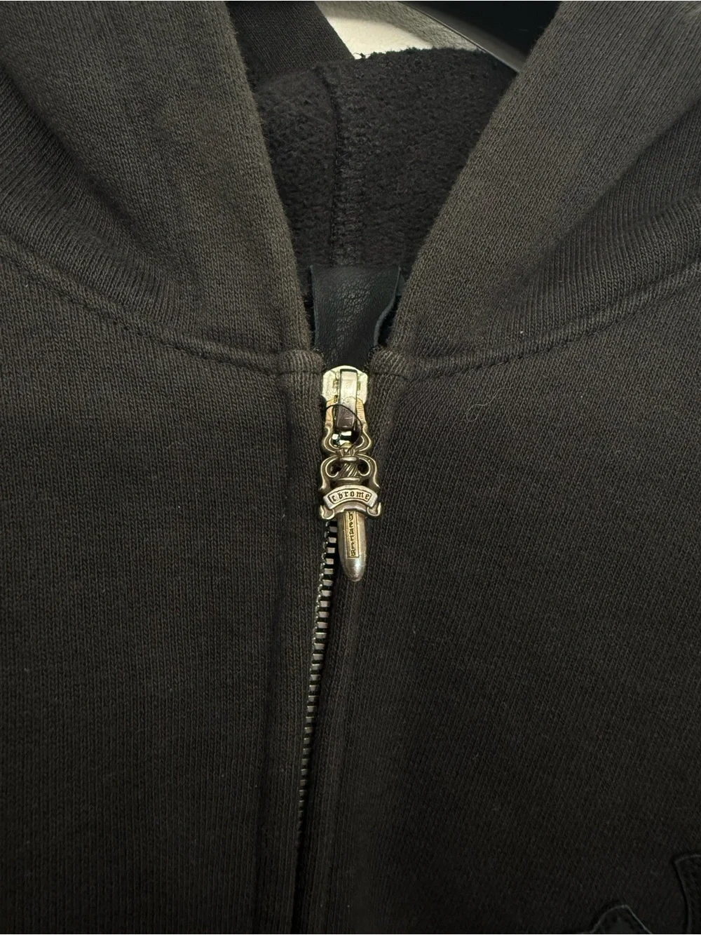 Chrome Hearts Black Zip-Up Hoodie Sweatshirt
